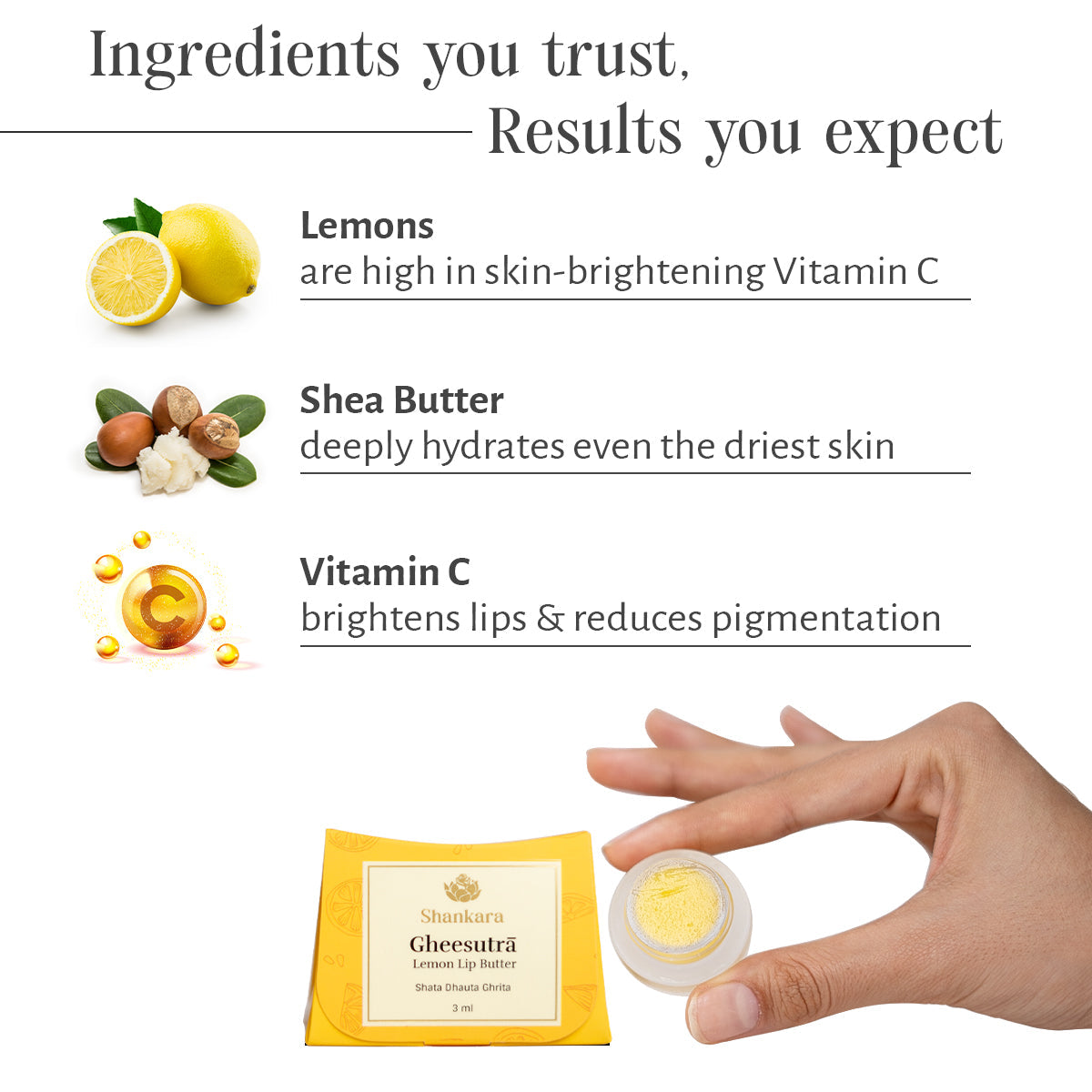 Gheesutrā Lemon Lip Butter 10g