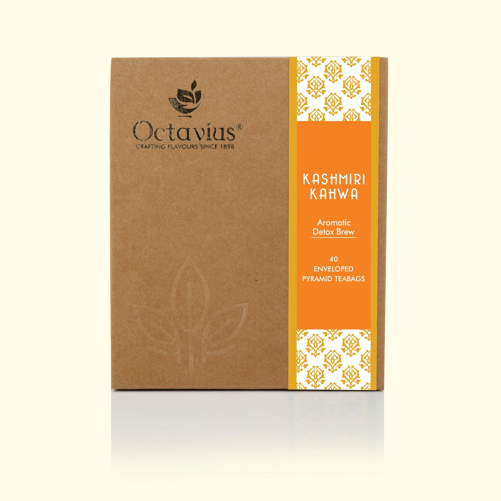 Kashmiri Kahwa - 40  Enveloped Pyramid Tea Bags 150g