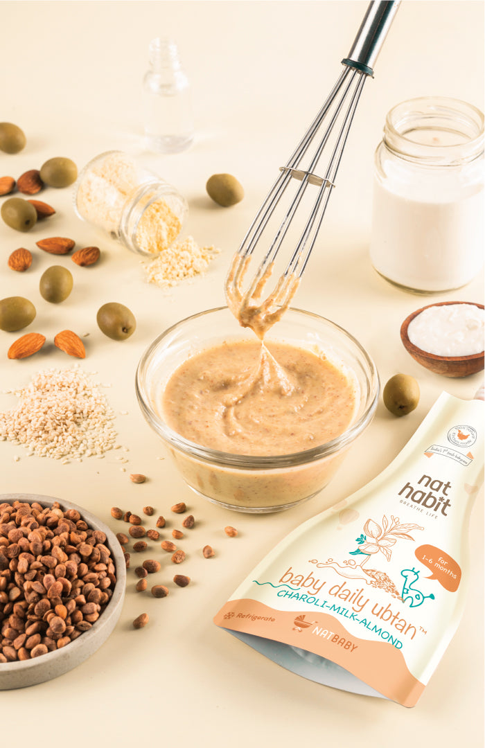 Fresh Baby Daily Ubtan - Charoli Milk Almond 80g x 1パック
