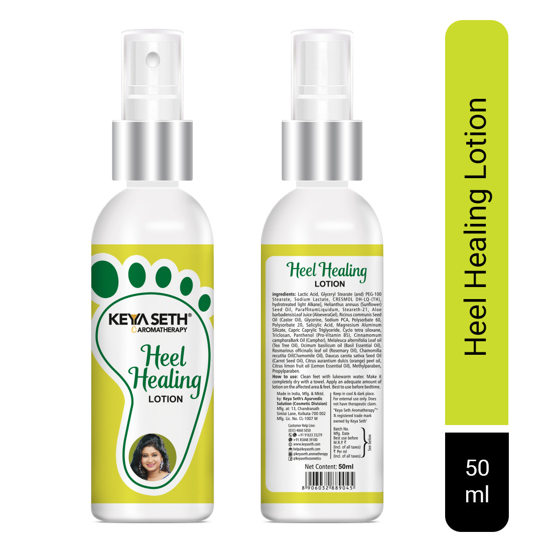 Heel Healing Lotion, for Softens Hydrates Dry Feet, Moisturizes & Repairs Cracked Heel Enriched with Tea Tree Oil & Glycerin 35ml x 3