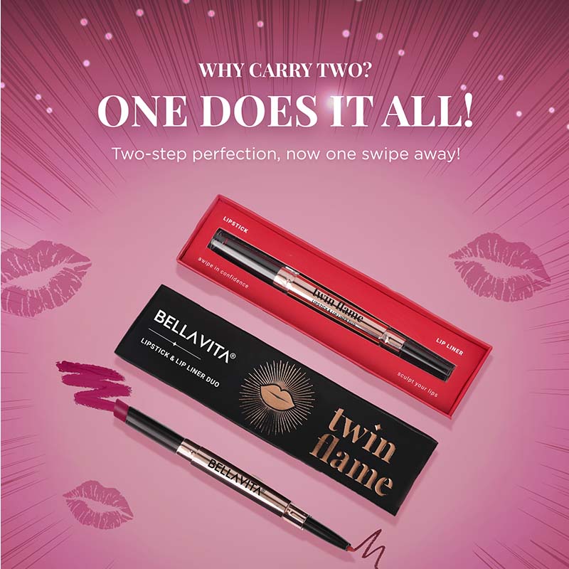 TWIN FLAME- LIPSTICK & LIP LINER DUO