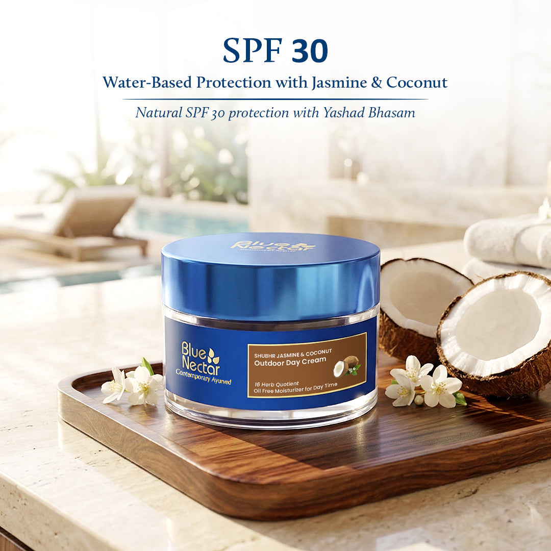 Shubhr Jasmine & Coconut SPF 30 Sunscreen for Women for Sun Protection (16 Herbs, 50g) 50g