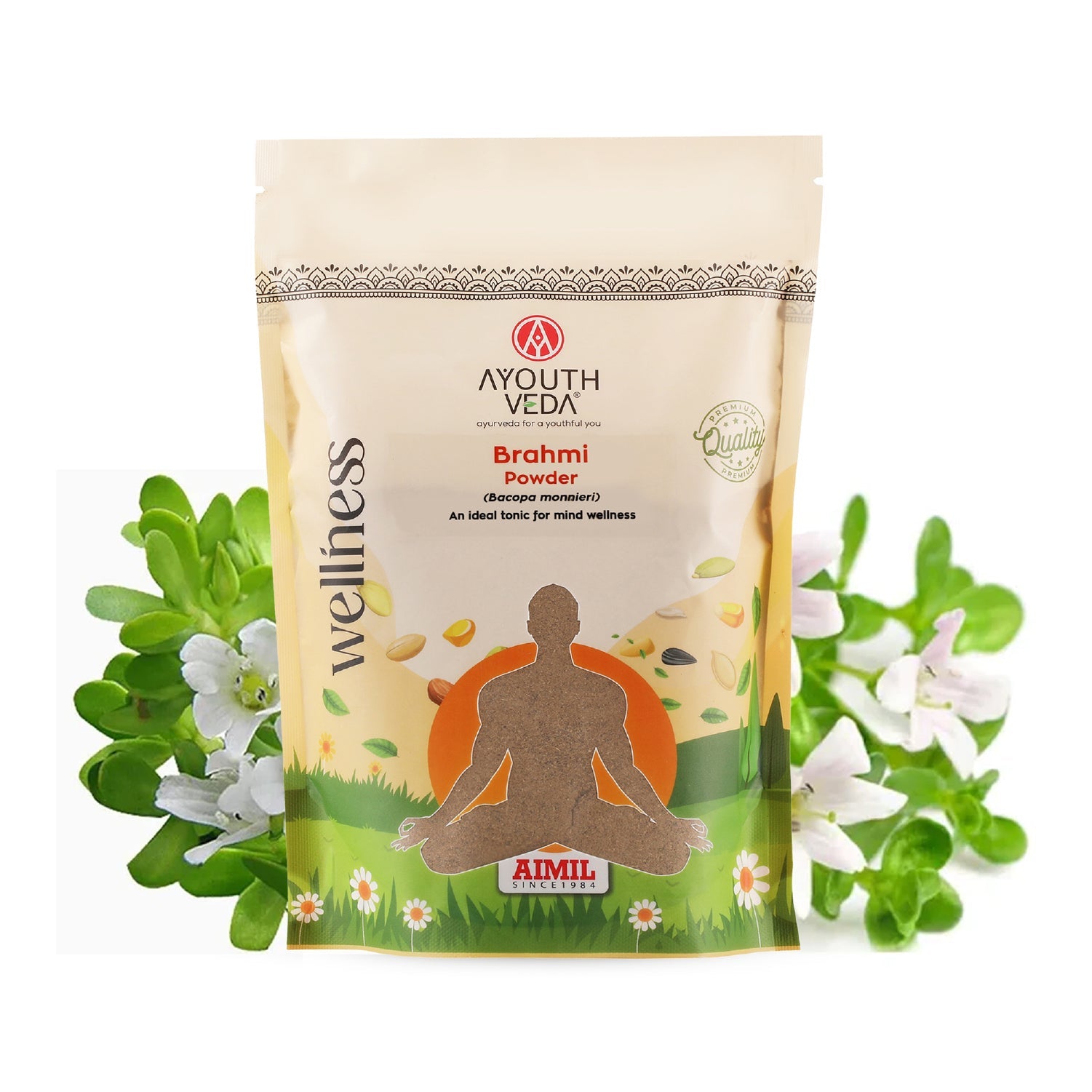 Brahmi Powder | Pure Bacopa monnieri Brain Tonic for Memory, Focus & Stress Relief | Antioxidant-Rich Ayurvedic Support for Cognitive Function, Mental Clarity & Immunity | Net Qty: 200g 200g