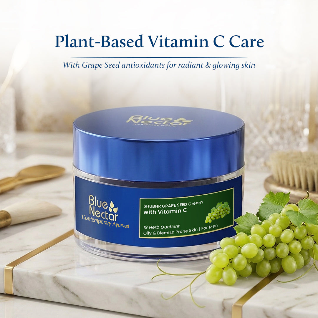 Grape Seed Men Face Cream for Oily & Acne Prone Skin (19 herbs, 50g) 50g