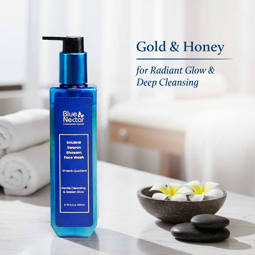 Gold Swaran Bhasam Face Wash for Glowing Skin | Face Wash for Women & Men (10 Herbs) 100ml