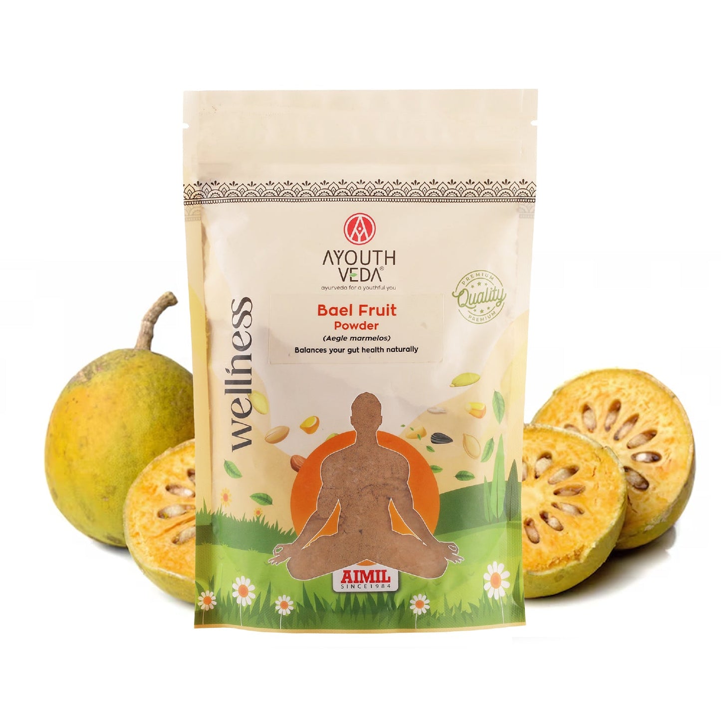 Bael Fruit Powder with Pure Sun-Dried Bael (Aegle marmelos) for Digestive Balance, Gut Comfort, Cooling Relief & Healthy Bowel Function – Natural Ayurvedic Digestive Support – Net Qty: 200 g 200g