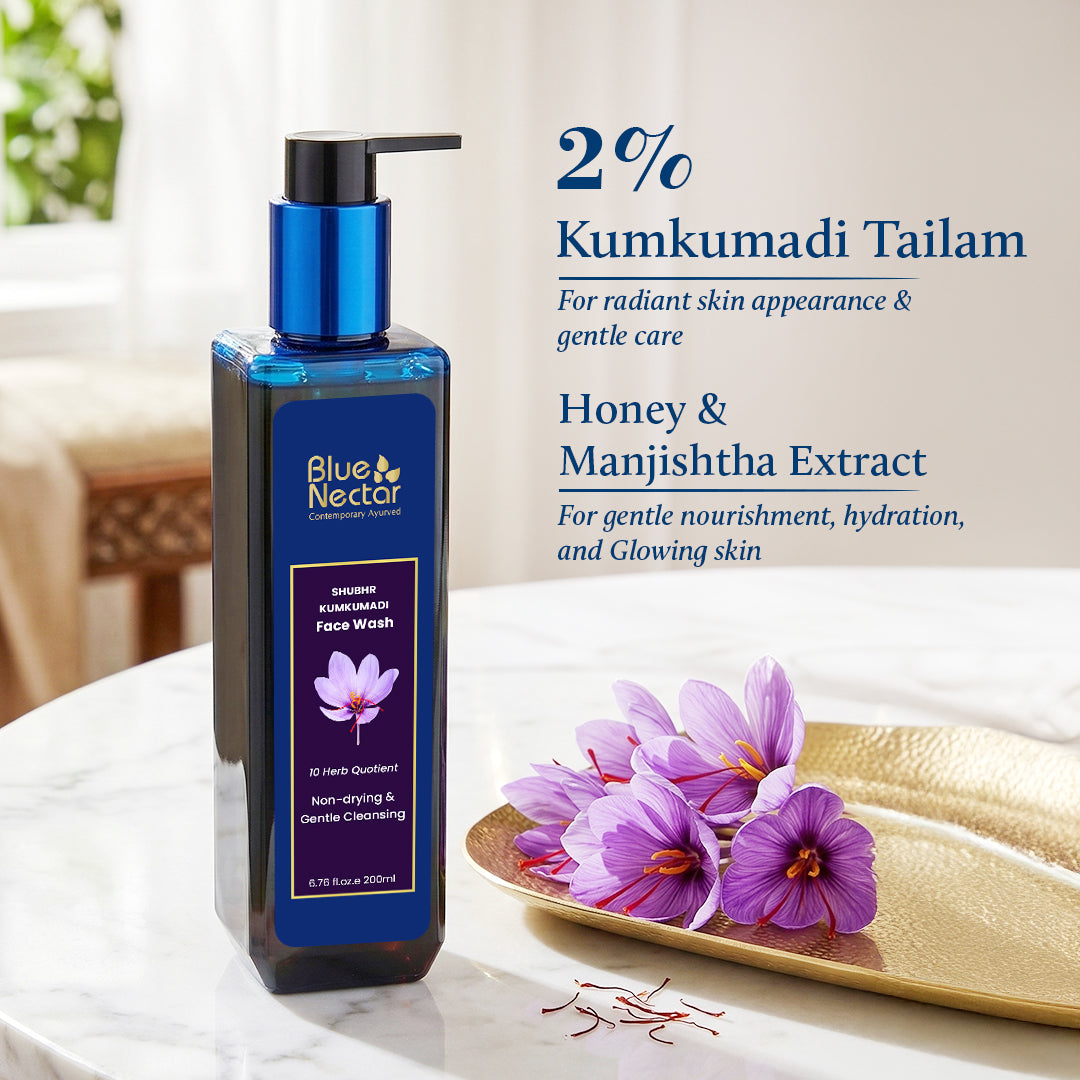 Kumkumadi Face Wash for Gentle Cleansing (10 Herbs) 200ml