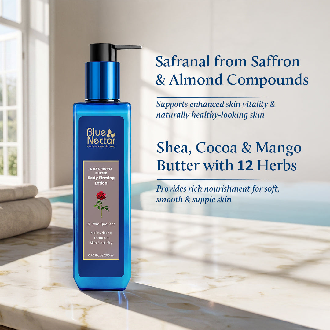 Niraa Cocoa Butter Stretch Mark Removal Cream Body Lotion for Skin Firming and Moisturization ( 12 herbs, 200ml) 200ml