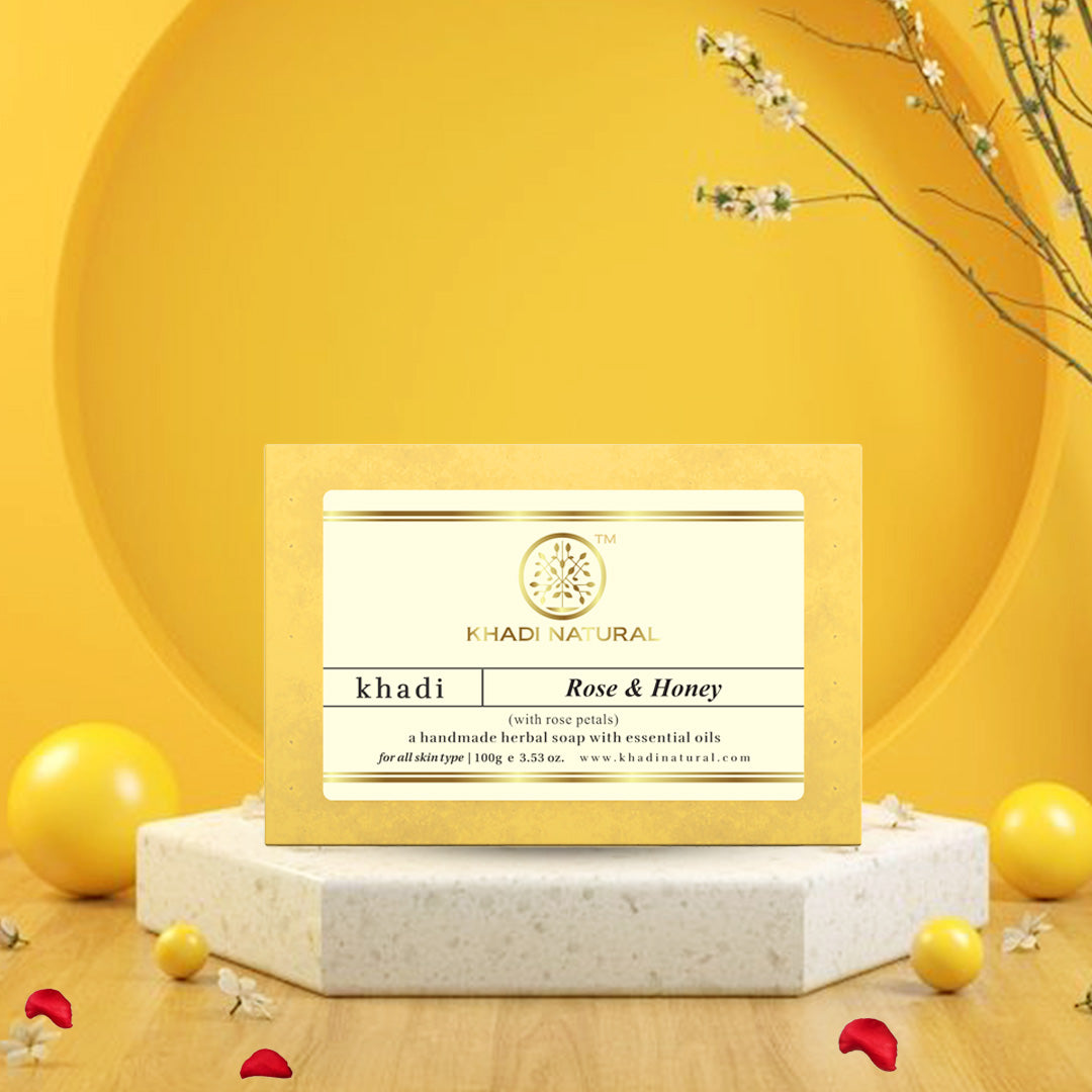 Rose & Honey With Rose Petals Soap Combo Pack Of 5 100gm Each