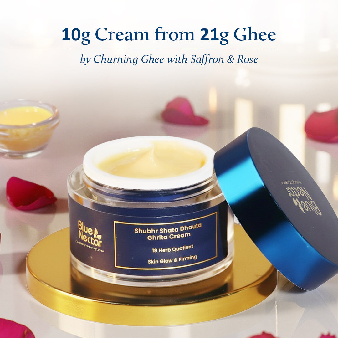 Women's Shata Dhauta Ghrita Face Cream for Skin  Glow & Firming(19 herbs, 50g) 50g
