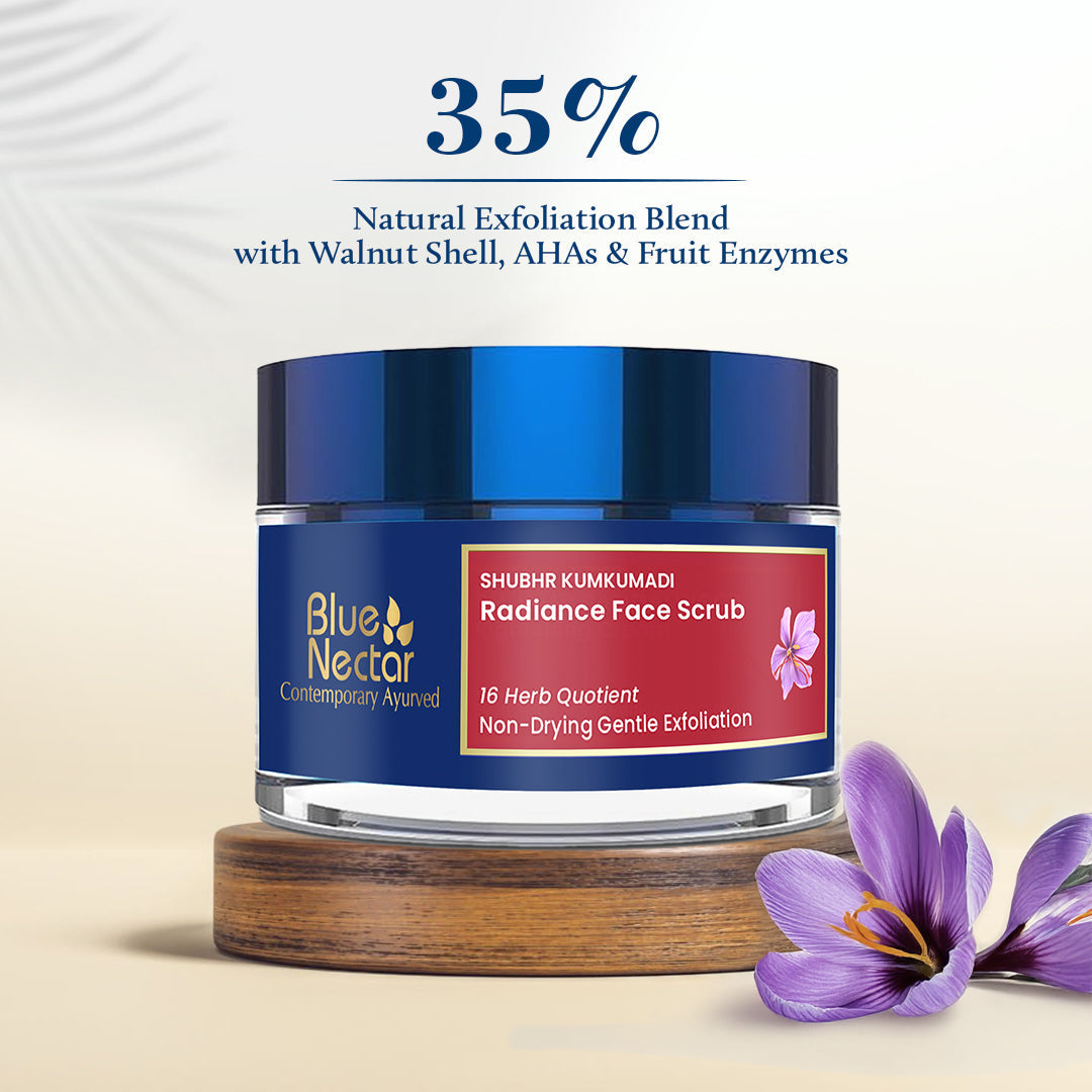Shubhr Kumkumadi Natural Face Scrub for Glowing Skin (16 Herbs, 50g) 50g