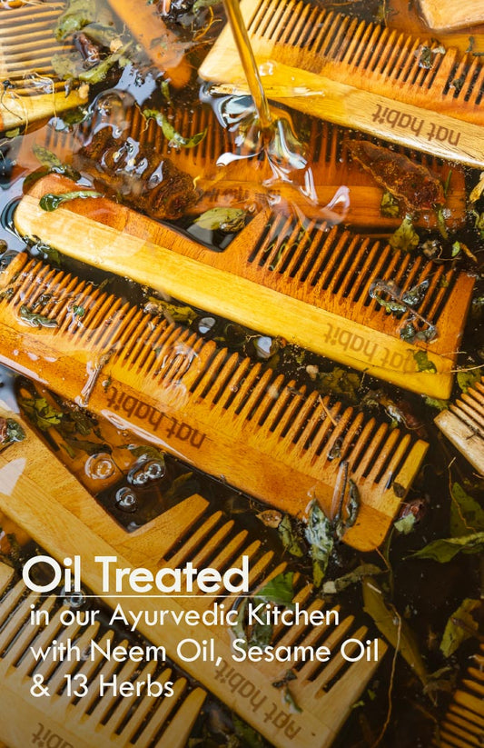 Wide Tooth Kacchi Neem Shampoo Comb 2個入り