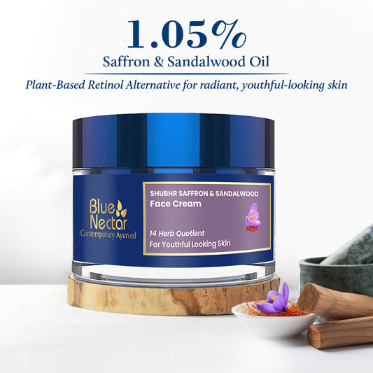 Shubhr Anti Aging Cream for Women for Face with Saffron and Sandalwood (14 herbs, 50g) 50g