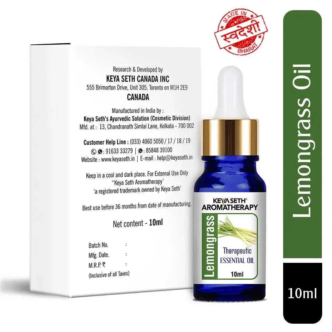 Lemongrass Essential Oil, Therapeutic, Pure & Natural, Stimulates & Energies Body and Mind, Insecticide 10ml 10ml