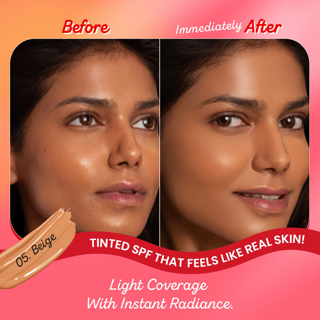 Strawberry Dew Tinted Sunscreen, In-Vivo Tested SPF 50+ PA++++ 