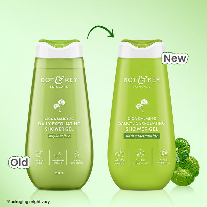 Cica + 1% Salicylic Acid Exfoliating Shower Gel 250ml