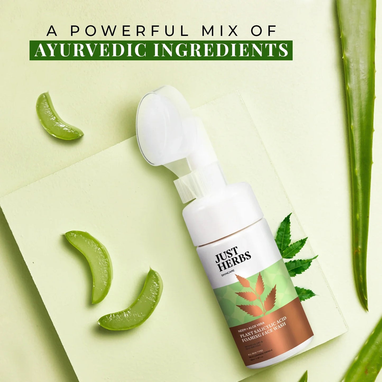 Plant Salicylic Acid Foaming Face Wash with Neem & Aloe Vera 100ml