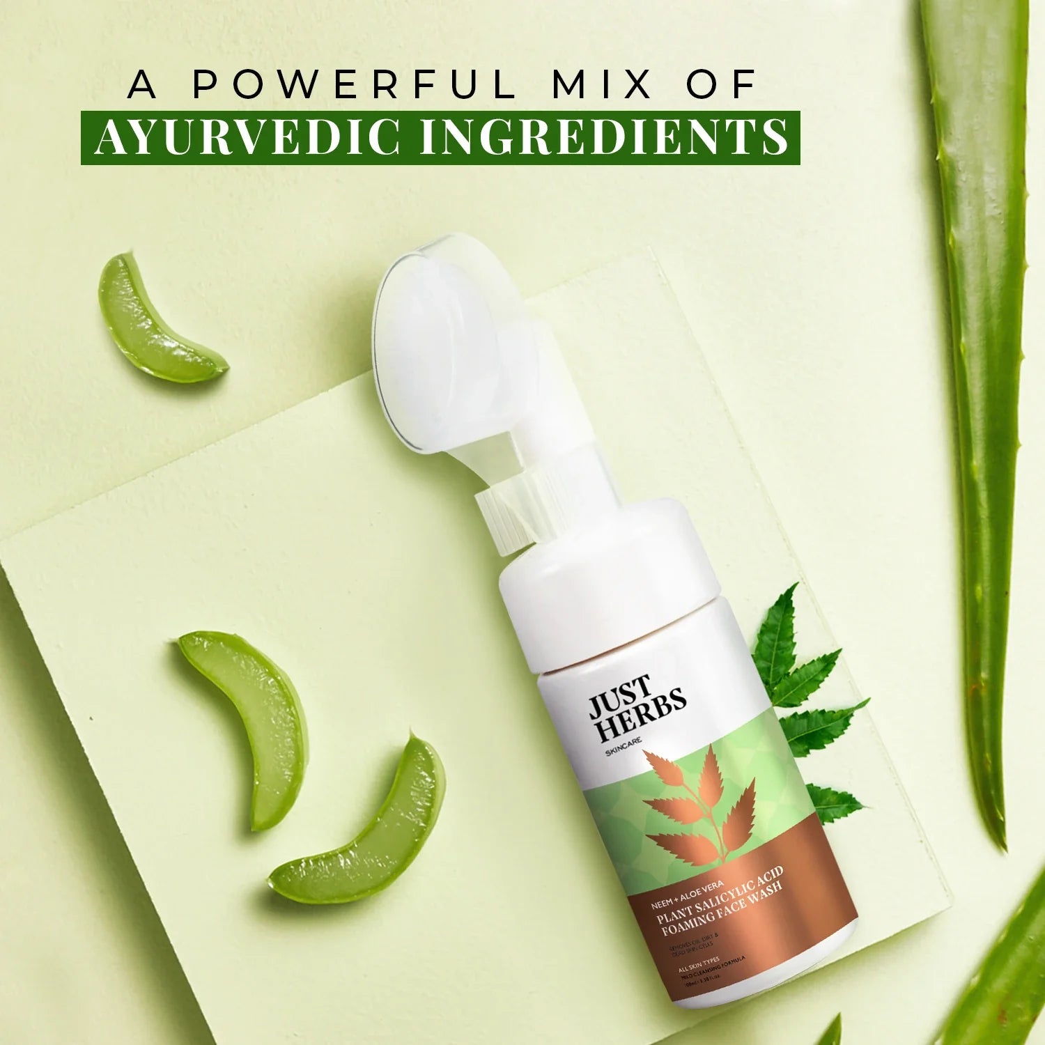 Plant Salicylic Acid Foaming Face Wash with Neem & Aloe Vera 100ml