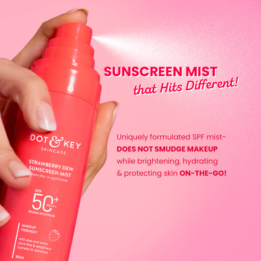 Strawberry Sunscreen Face Mist In-Vivo Tested SPF 50+ PA+++ 80ml