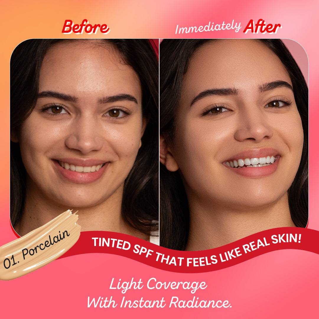 Strawberry Dew Tinted Sunscreen, In-Vivo Tested SPF 50+ PA++++ 