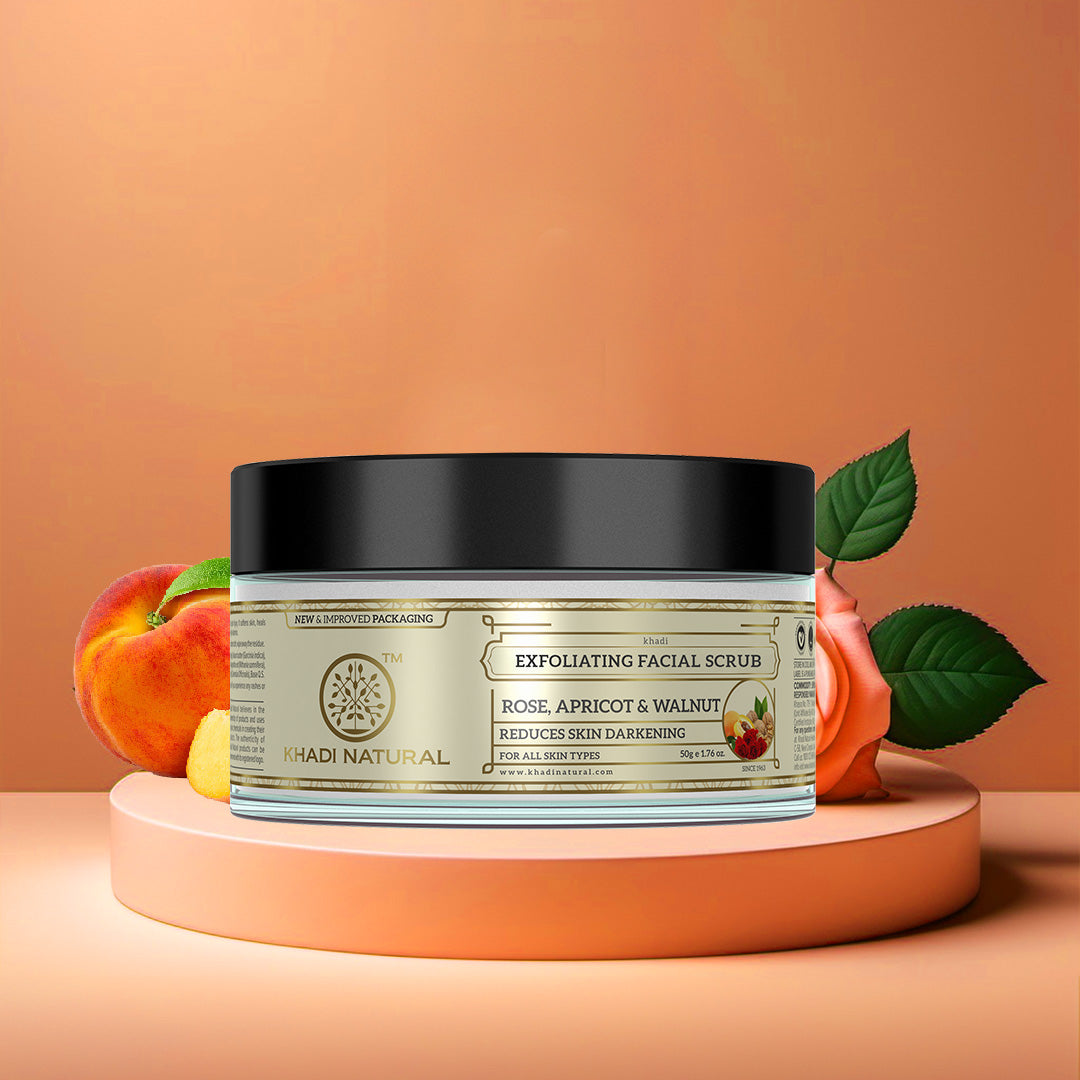 Rose Apricot & Walnut Exfoliating Facial Scrub 50gm