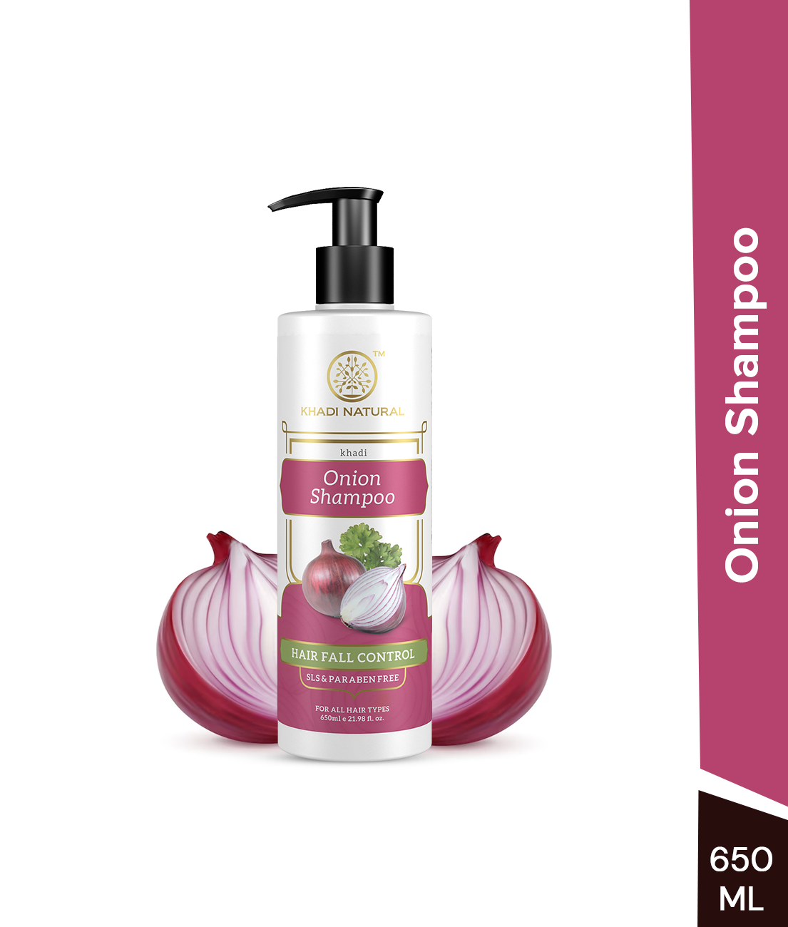 Onion Shampoo For Hair Fall Control SLS & Paraben Free 650ml