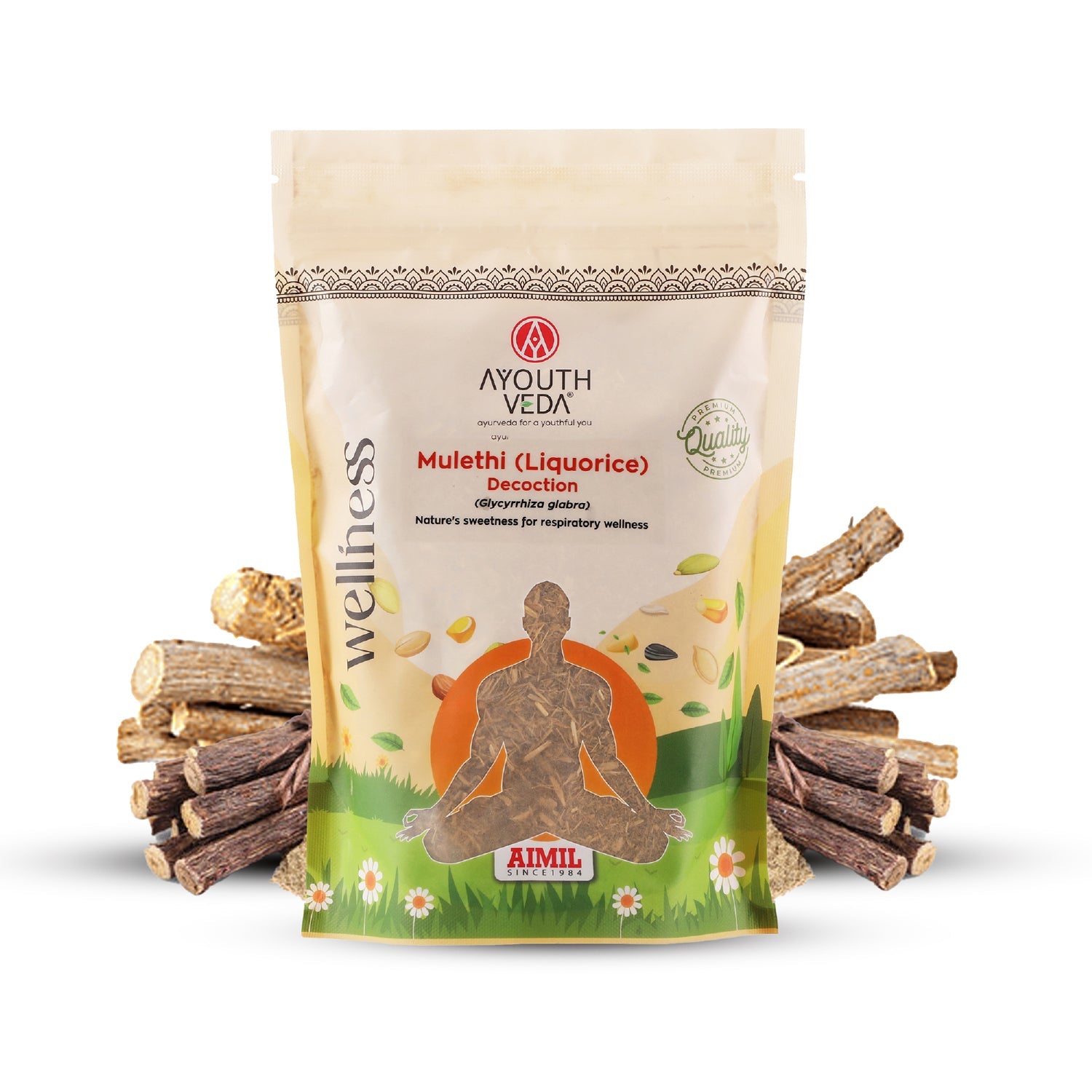 Mulethi (Liquorice) Decoction – Nature’s Sweetness for Respiratory Wellness Net Qty: 200g 200g