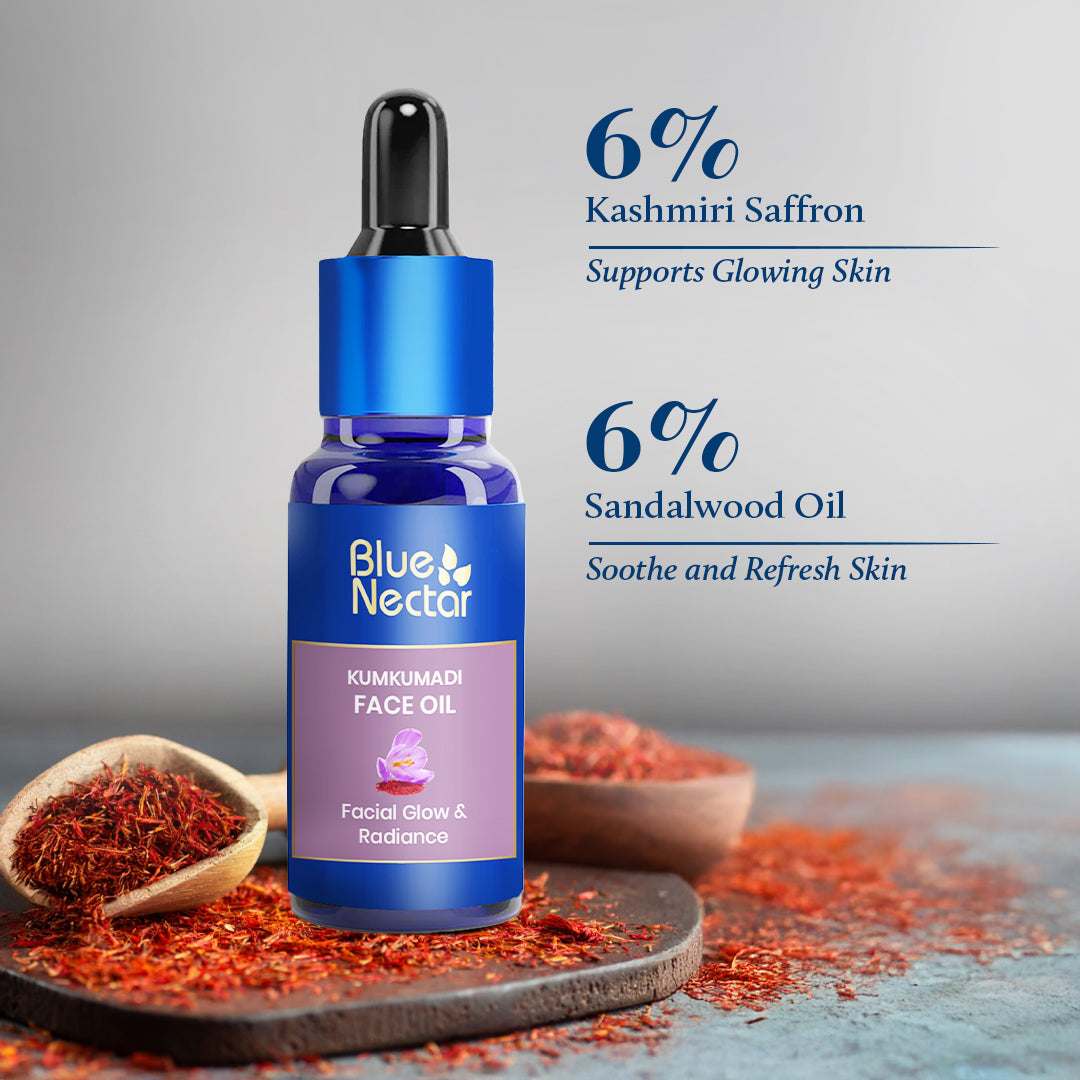 Kumkumadi Face Serum and Oil with Saffron for Glowing Skin (26 herbs) 30ml