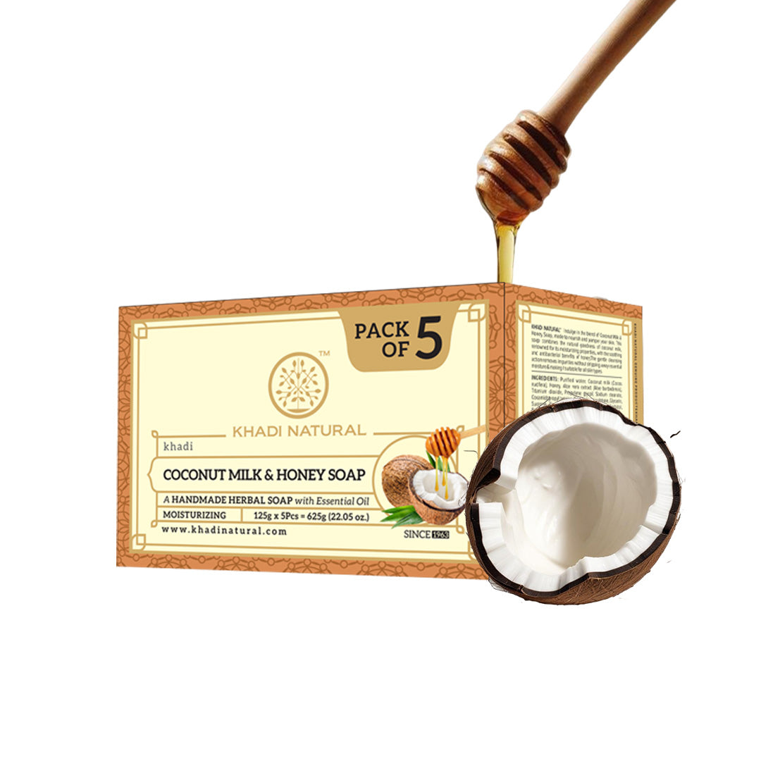 Herbal Coconut Milk & Honey Soap Combo Pack Of 5 125gm Each