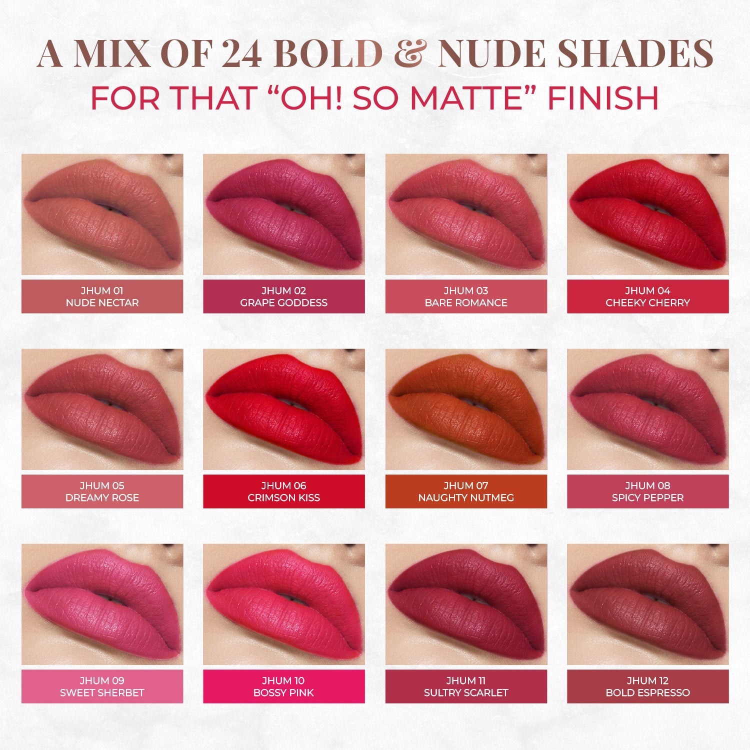 Long Stay Ultra Matte Lipstick with Shea Butter and Jojoba Oil