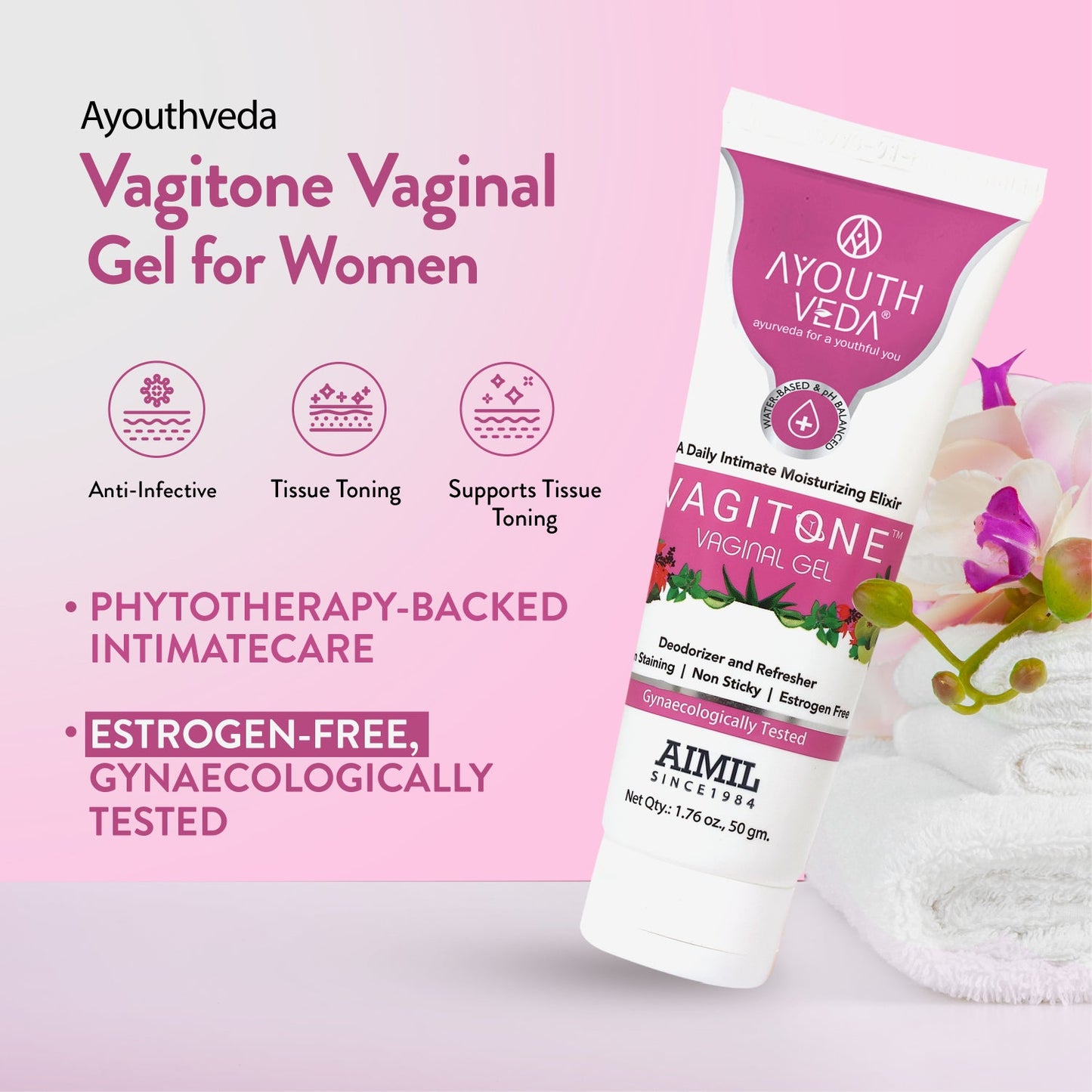 Vagitone Vaginal Gel With Dual formula- (Net Qty-50gm) 50gm