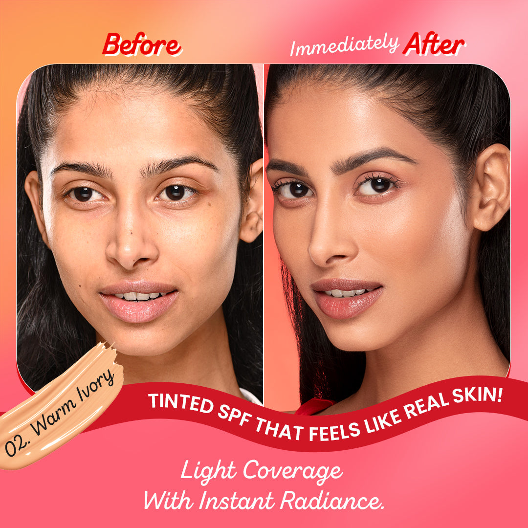 Strawberry Dew Tinted Sunscreen, In-Vivo Tested SPF 50+ PA++++ 