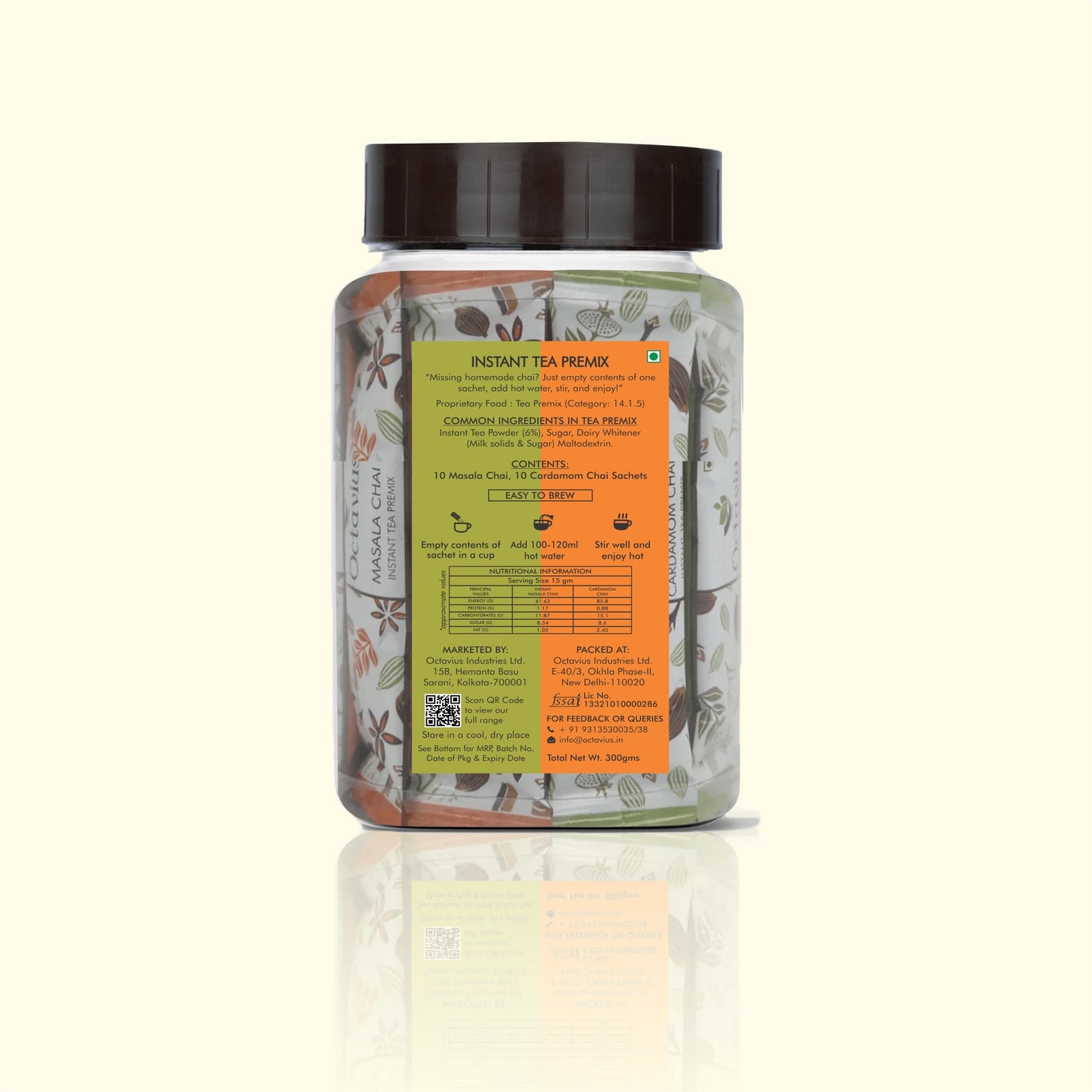 2 in 1 Instant Premix- Indian Masala, Cardamom 20 sachets