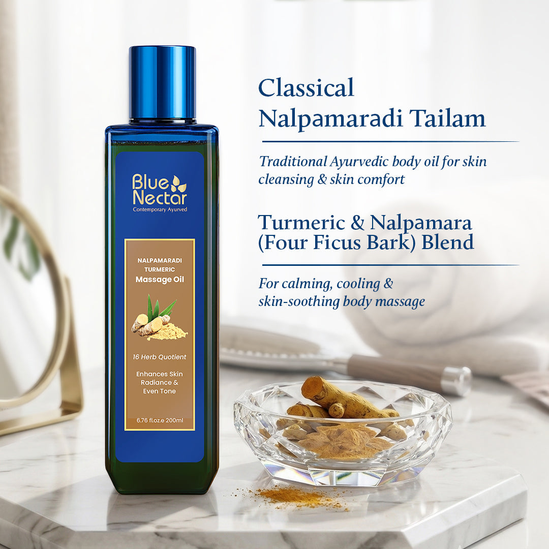 Nalpamaradi Thailam - Skin Brightening Oil with Turmeric for Body and Face (16 herbs) 100ml
