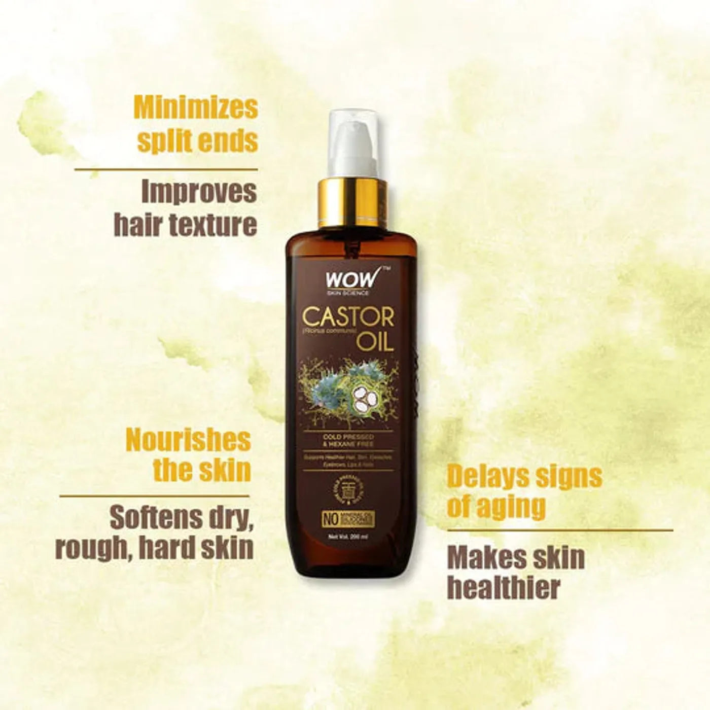 Castor Oil Pure Hexane Free 200ml