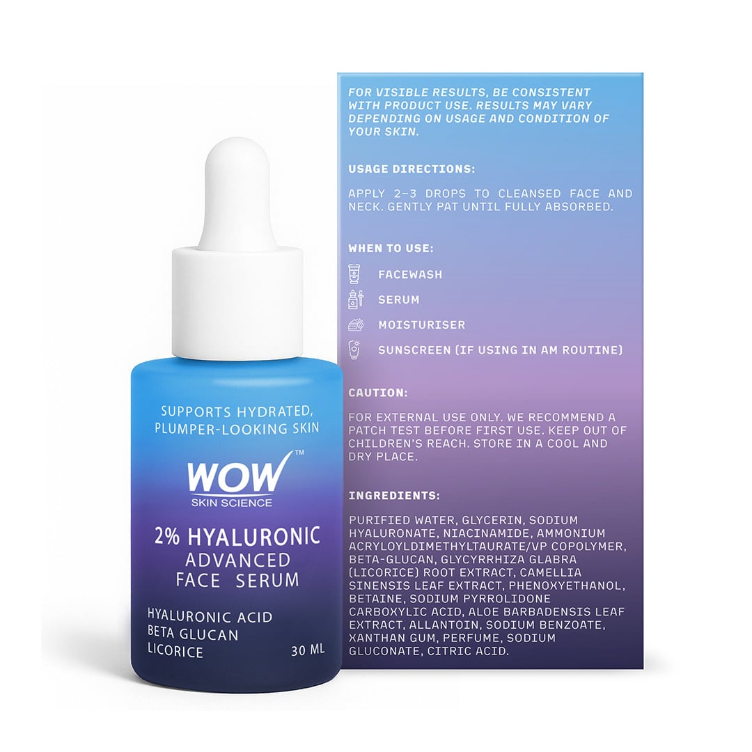 2% Hyaluronic Acid Face Serum Deep Hydration for Plump Skin 30ml