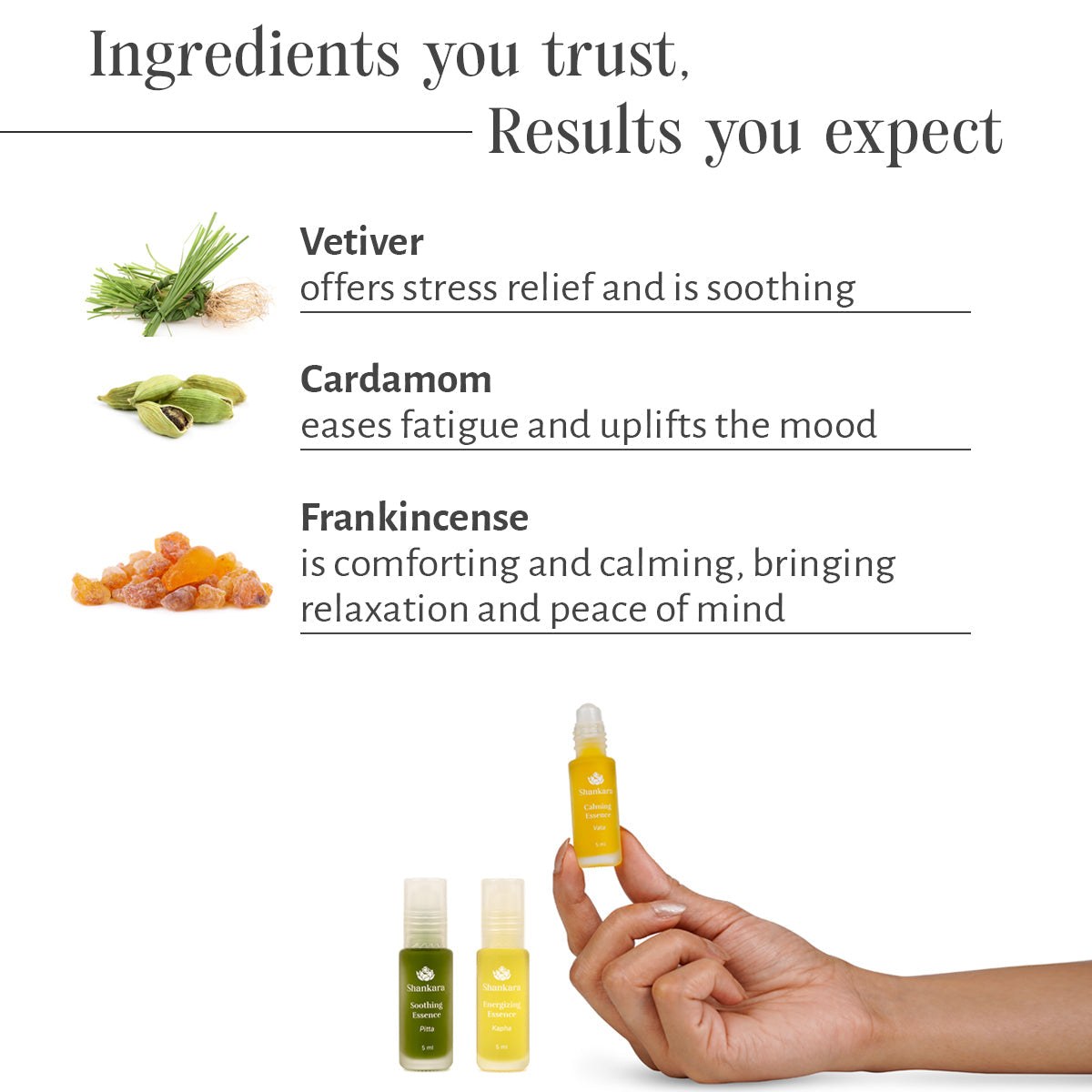 Aromatherapy Collection Roll-on set - 5ml each by Shankara 5ml