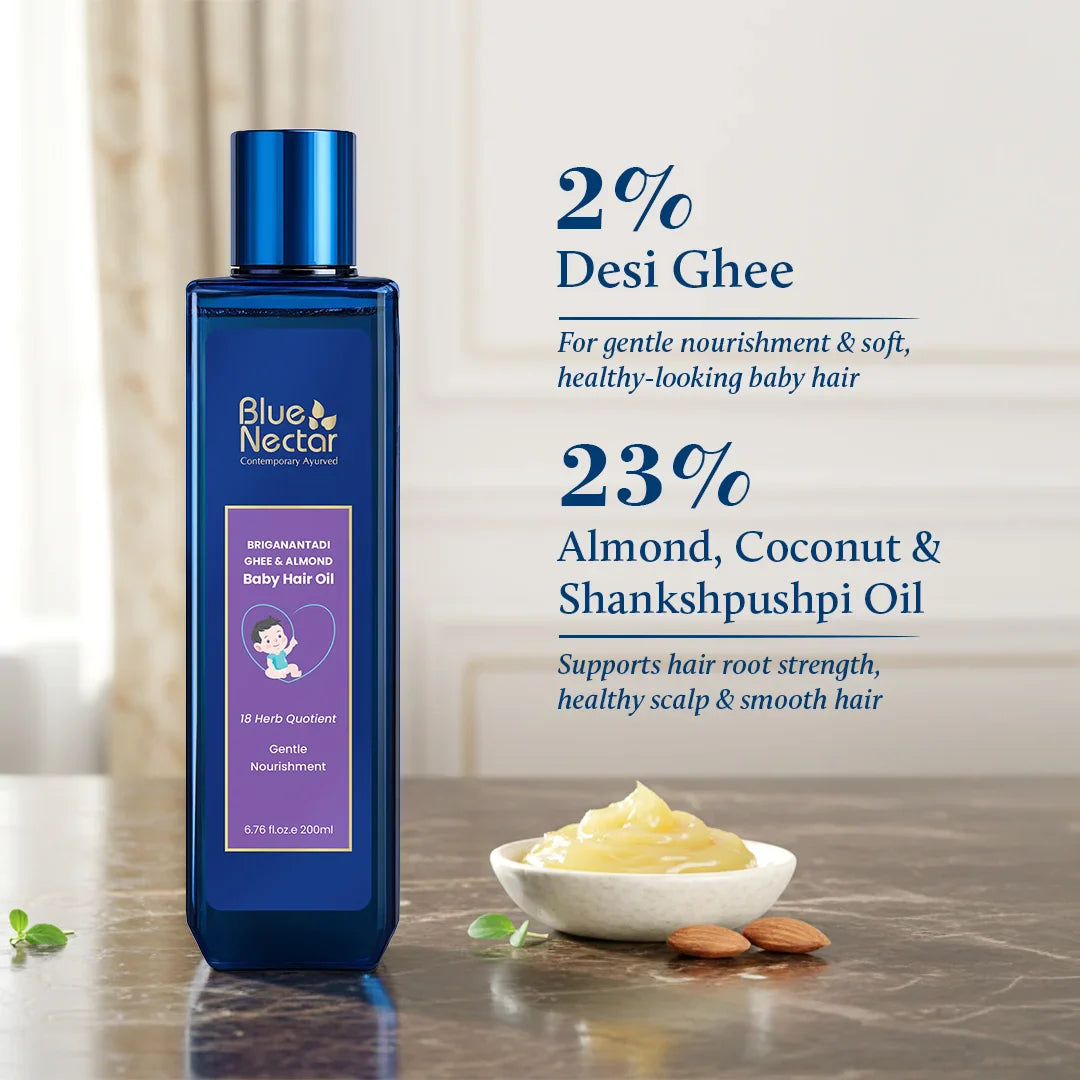 Baby Hair Oil with Ghee for Nourishment and Baby Hair Growth(18 Herbs) 200ml