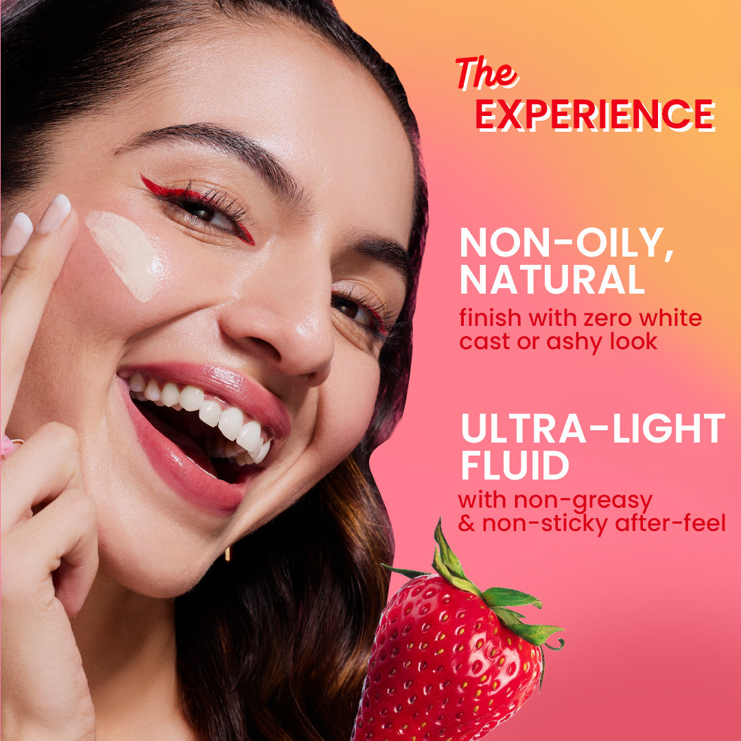 Strawberry Dew Tinted Sunscreen, In-Vivo Tested SPF 50+ PA++++ 