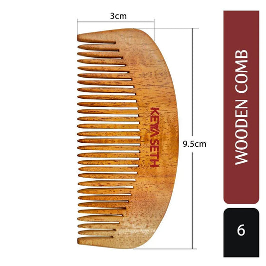 3-in-1 Neem Wooden Comb Small Size 100g