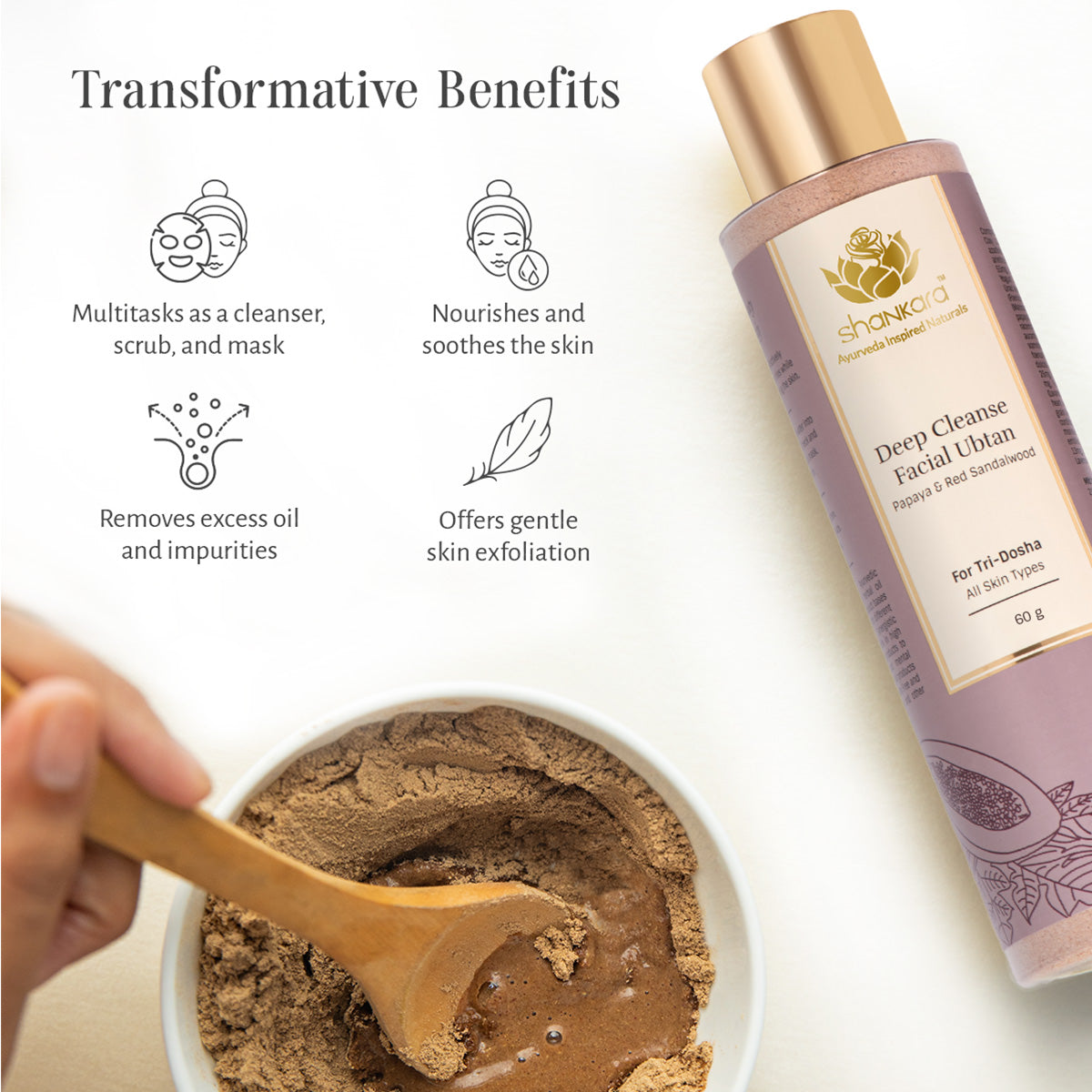 Deep Cleanse Facial Ubtan, by Shankara - 60 g 60g
