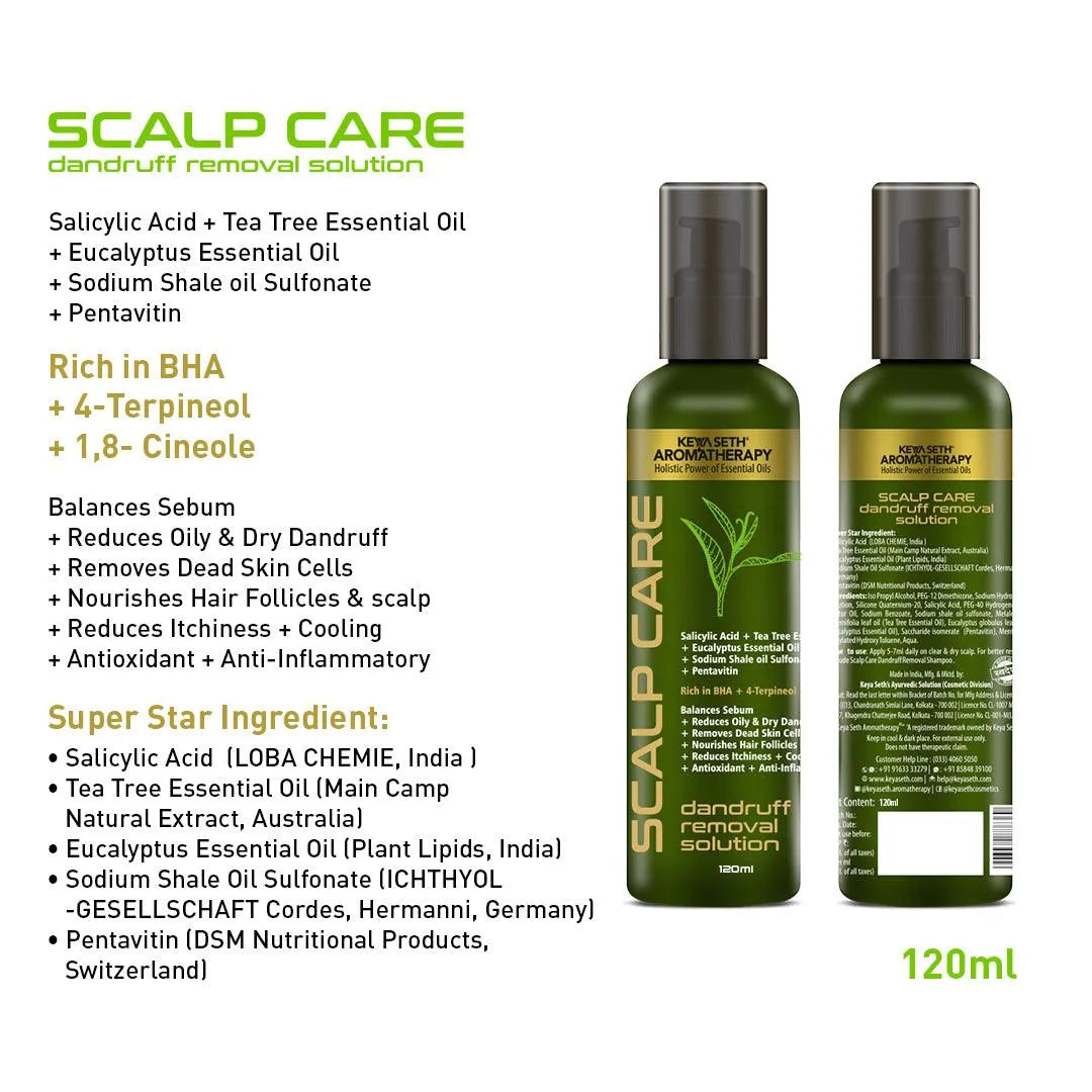 Anti Dandruff Treatment Kit–Shampoo & Solution with Salicylic, Tea Tree & Pentavitin 320ml