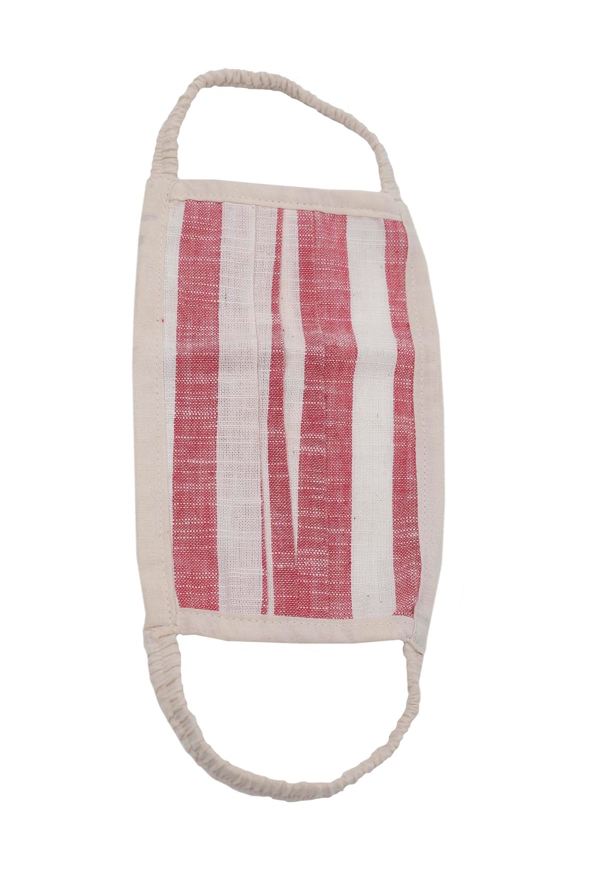 Set of 2: Red and White Stripes Pure Woven Cotton Kurta and Pants サイズ S