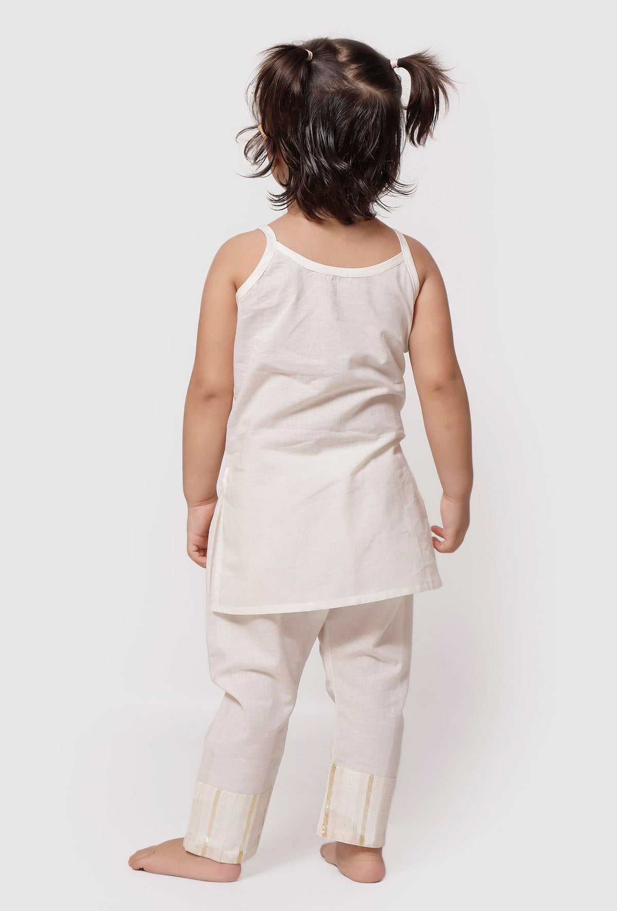 Set of 2 - Fawn White Gold Slip with Pajama サイズ 6〜9か月