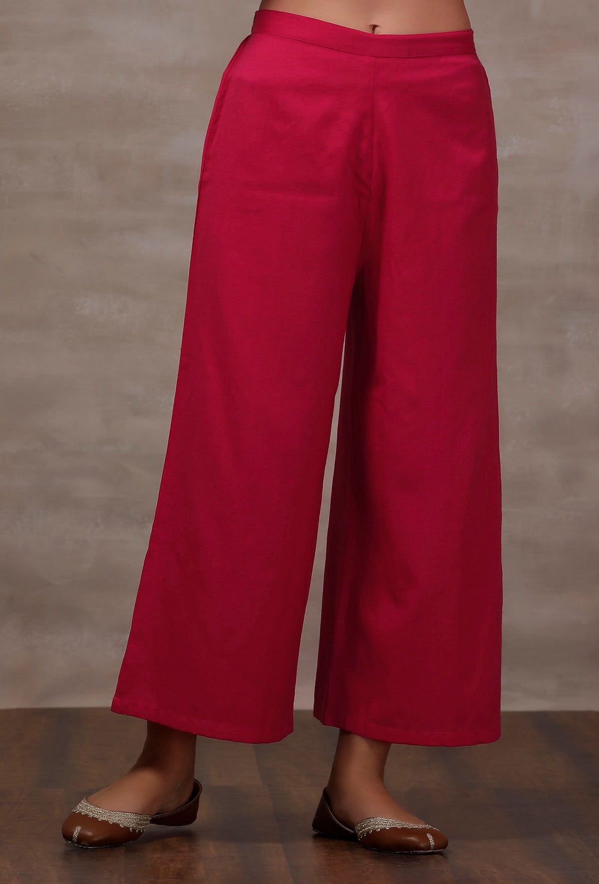 Mahnoor Fuchsia Wool Palazzo Pants サイズ XS