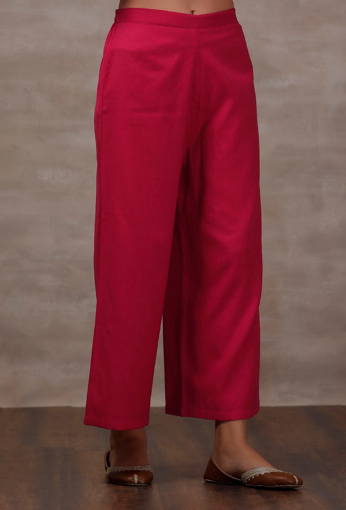 Mahnoor Fuchsia Wool Palazzo Pants サイズ XS