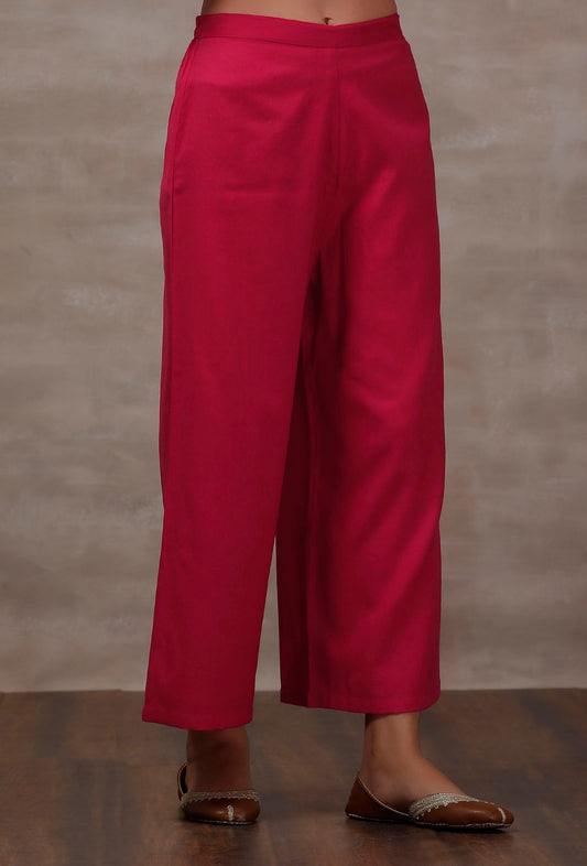 Mahnoor Fuchsia Wool Palazzo Pants サイズ XS