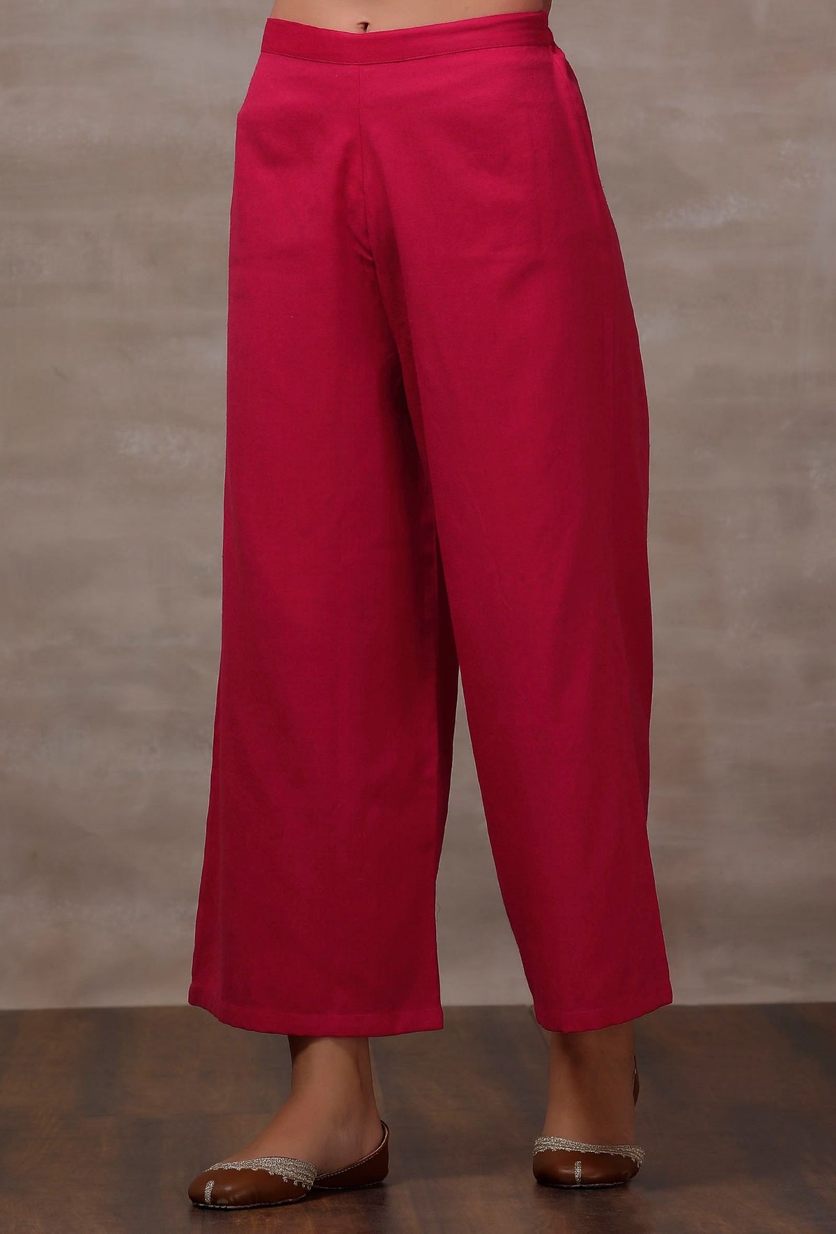 Mahnoor Fuchsia Wool Palazzo Pants サイズ XS
