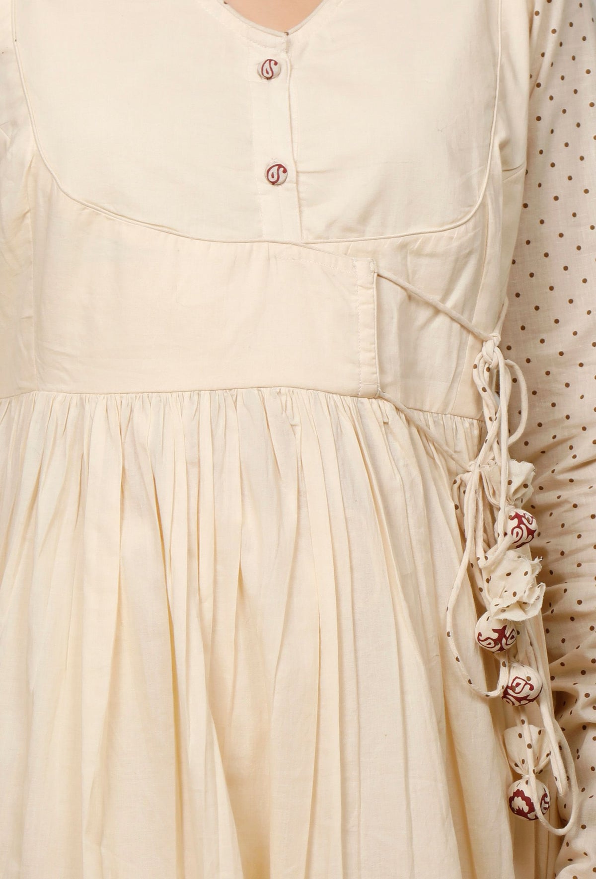 Beige Cotton Kurta サイズ S