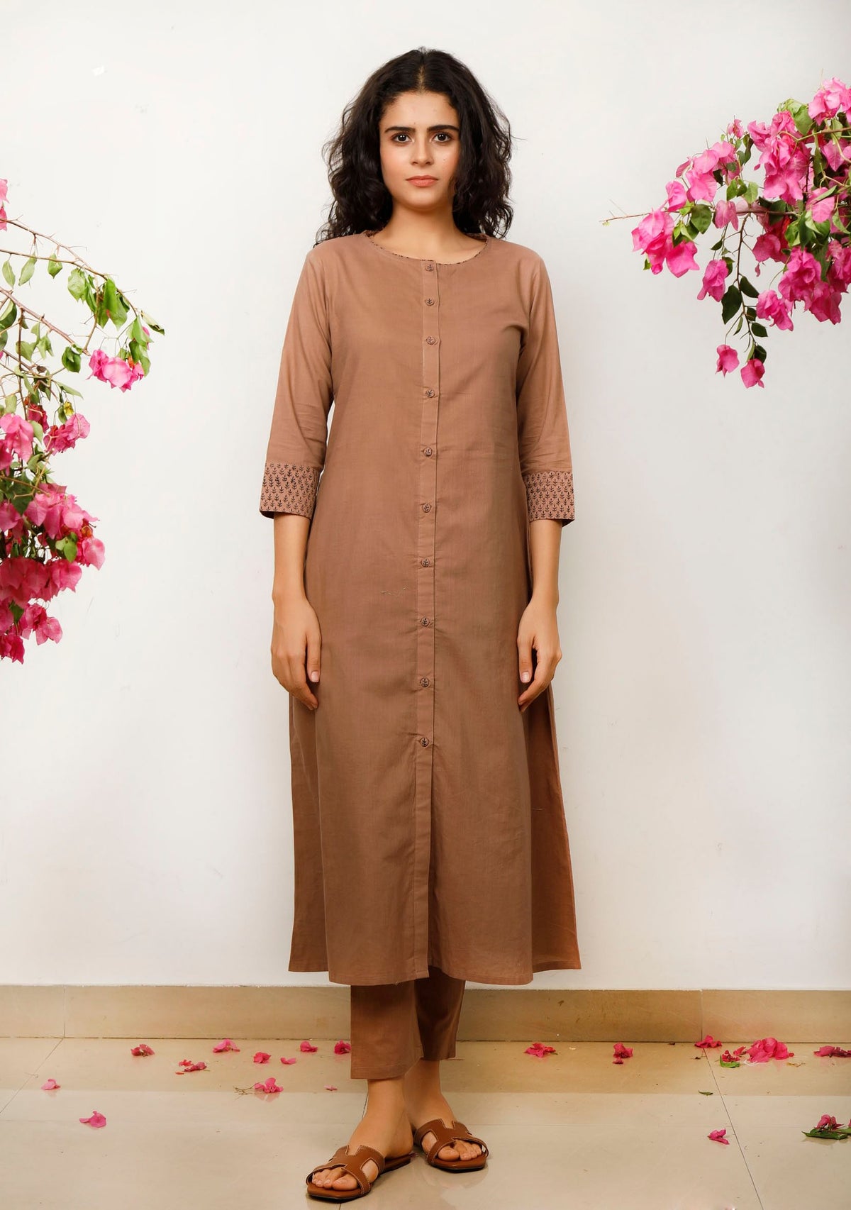 Brown Cotton Kurta サイズ XL